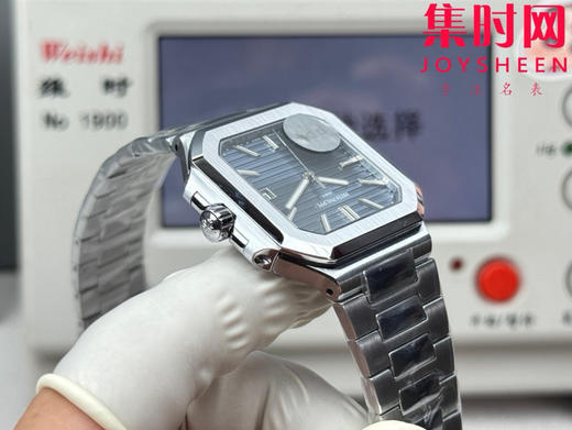 PP+百达翡丽 方形鹦鹉螺 新系列CUBITUS 5821 7128男士腕表 牛仔蓝 商品图6