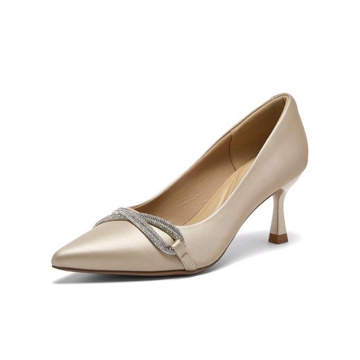 【百思图】BF楼百思图2026春新款气质黑色细跟高跟鞋尖头女浅口单鞋F1302AQ6吊牌价699.现价339 商品图1