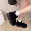 秋冬新款小个子增高马丁靴女舒适百搭后拉链加绒保暖厚底短靴棉靴 商品缩略图2