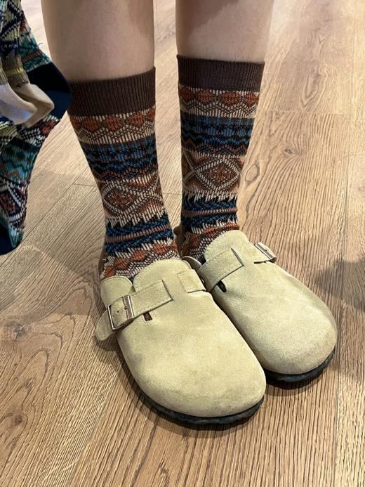 .一盒5双。原盒！ 秋冬UGG民族风长筒袜 男女同款  秋冬复古款，男女同款，尺码35-42码 商品图4