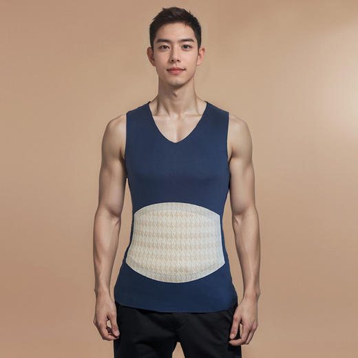 雀说半护羊毛保暖背心男女款冬无痕德绒秋衣加绒内衣坎肩马甲可外穿ALW06 商品图2