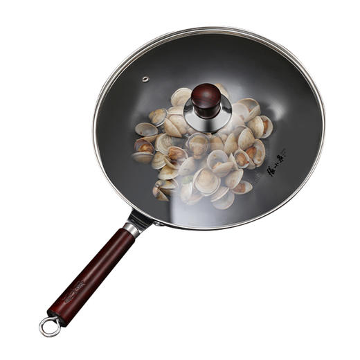 张小泉 精铁金钱纹炒锅32cm 带盖 C30680100 商品图3