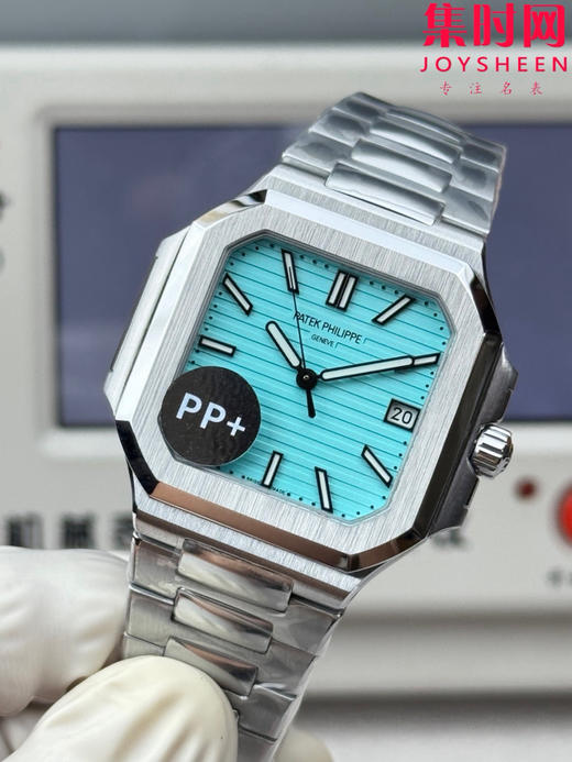 PP+百达翡丽 方形鹦鹉螺 新系列CUBITUS 5821男士腕表 蒂芙尼蓝 商品图4