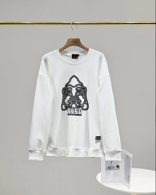 D123004新款佛头印花银狐绒落肩袖圆领卫衣男女同款 商品图2