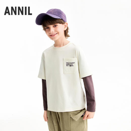 【实体店同款】男童圆领长袖针织衫春季新款安奈儿童装AB611023 商品图1