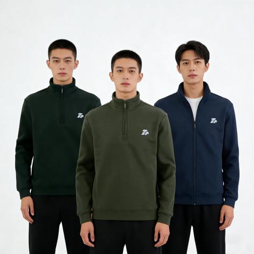 【25加绒长袖体能卫衣】半拉链加绒新款运动百搭长袖体能卫衣03h 商品图0