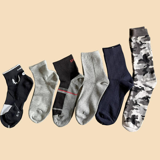 【48元12双】男士袜子四季袜/短筒/中筒袜子【孤品/样品袜子】 商品图4