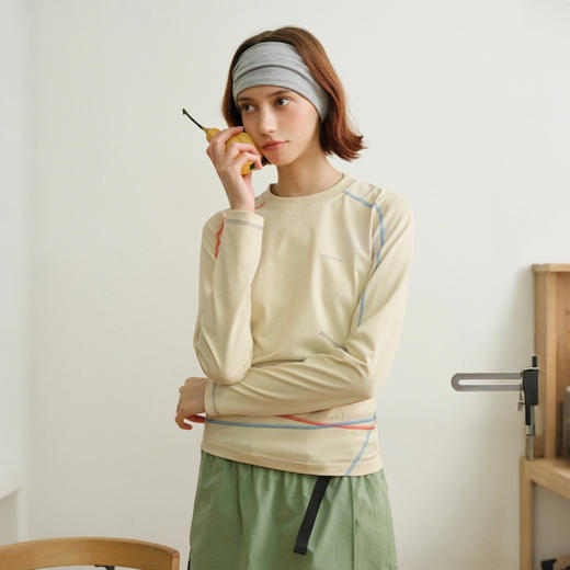 714street运动撞色速干T恤女2026春季潮牌户外吸湿凉感长袖骑行服 商品图4