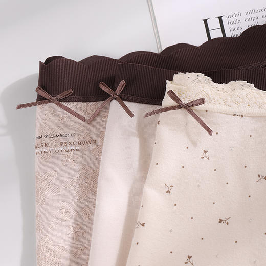 美奈川三条盒装女内裤(裸紫+裸肤+牛奶)DK07355 商品图2