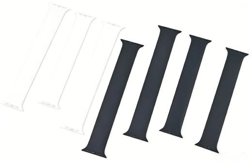 适用于apple watch苹果手表单圈弹力硅胶表带原装黑色白色表带 商品图4