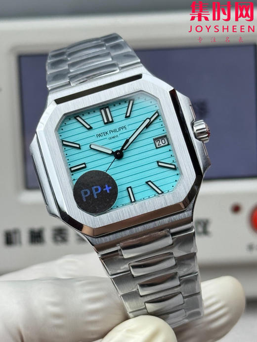 PP+百达翡丽 方形鹦鹉螺 新系列CUBITUS 5821男士腕表 蒂芙尼蓝 商品图3