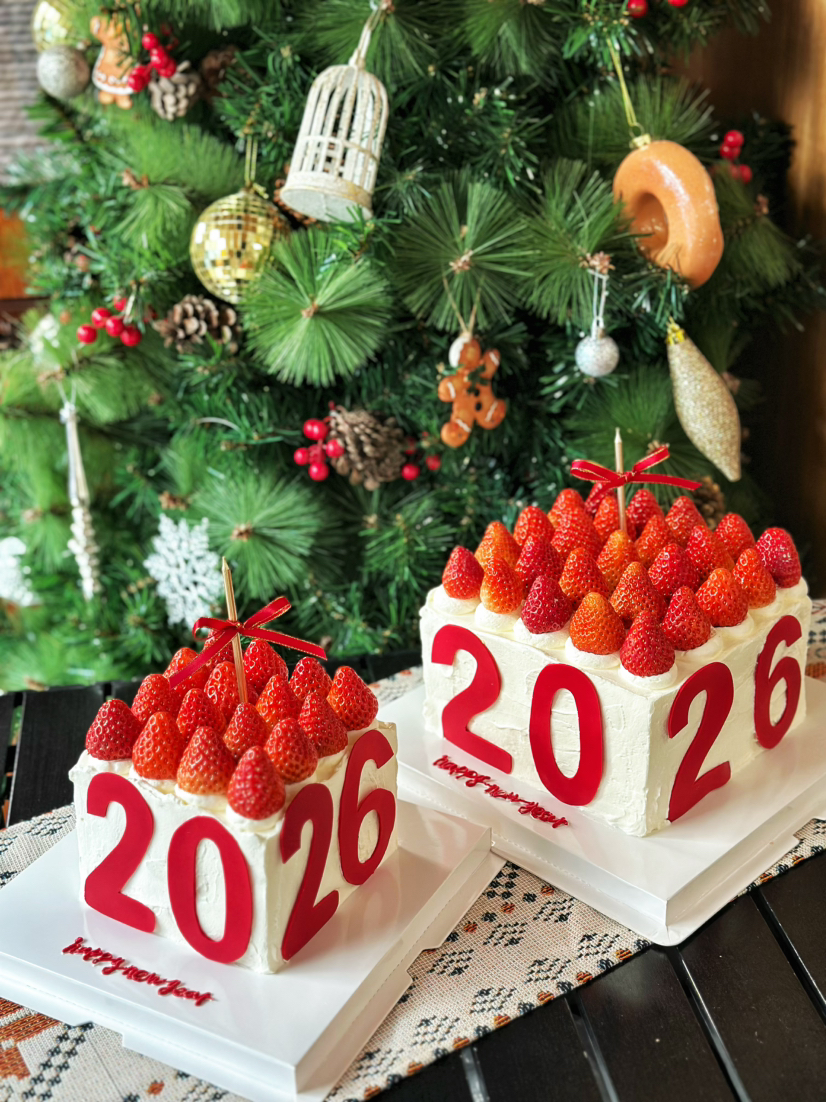 新年蛋糕，跨年蛋糕，2026