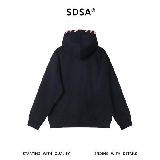 26WY01SDSA男士秋冬新款痞帅男装美式高街撞色抽绳连帽卫衣百搭舒适上衣 商品图5