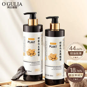 买一送一【专攻油扁塌，深度护理】阿古丽娅-何首乌五黑植萃洗发水 500ml/瓶