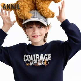 男童圆领长袖卫衣春季新款安奈儿童装EB611592