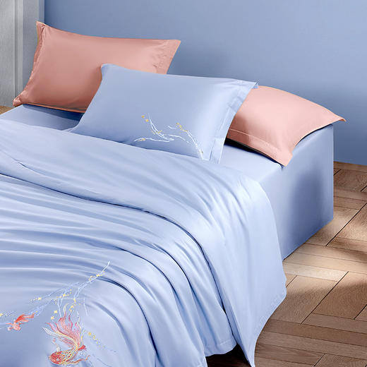 富安娜床单四件套（相依.星辰引-蓝）【分仓直发，72小时发货，周末节假日不发货】 商品图3