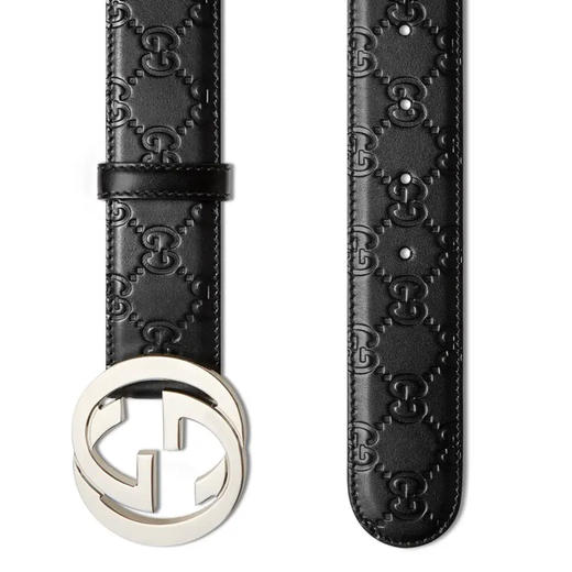 【三】GUCCI 古驰 男士带互扣式G形扣的腰带 黑色 411924 CWC1N 1000 商品图1