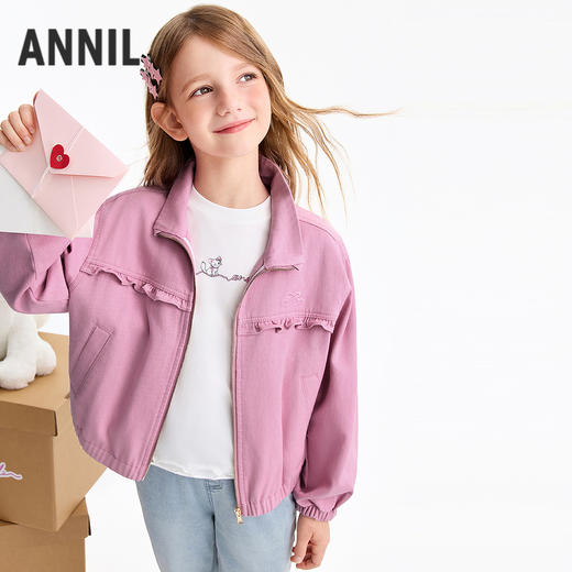 女童夹克外套春季新款安奈儿童装EG615527 商品图0
