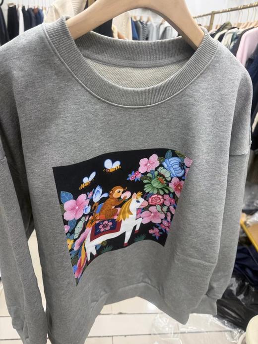 D123025新年系列女装2026春季新款全棉毛圈布卫衣 商品图10