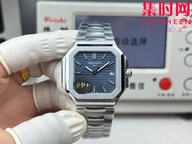 PP+百达翡丽 方形鹦鹉螺 新系列CUBITUS 5821 7128男士腕表 牛仔蓝