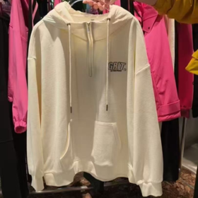 NC连帽拼接抽绳宽松卫衣51015（白）冬季254011570321