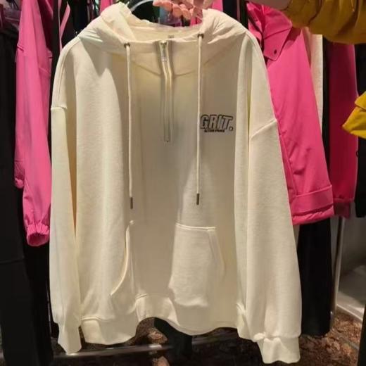 NC连帽拼接抽绳宽松卫衣51015（白）冬季254011570321 商品图0