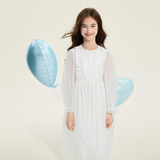 笛莎Deesha 童装女童连衣裙2026春新款网纱礼服连衣裙 商品图0