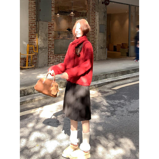 <曾小咸推荐>现货秒杀 ！微信超特价！韩系氛围感毛衣（送围巾） 日常199.99 立减110 秒杀89.99！！ 商品图4