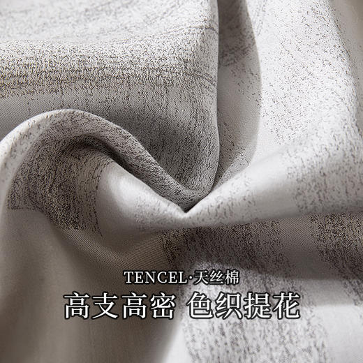 多喜爱 天丝棉色织提花四件套 叶影若梦/水墨汀波【兰精天丝】【阳光好棉】【高密提花】出框&织带工艺 经典手提礼盒 商品图3