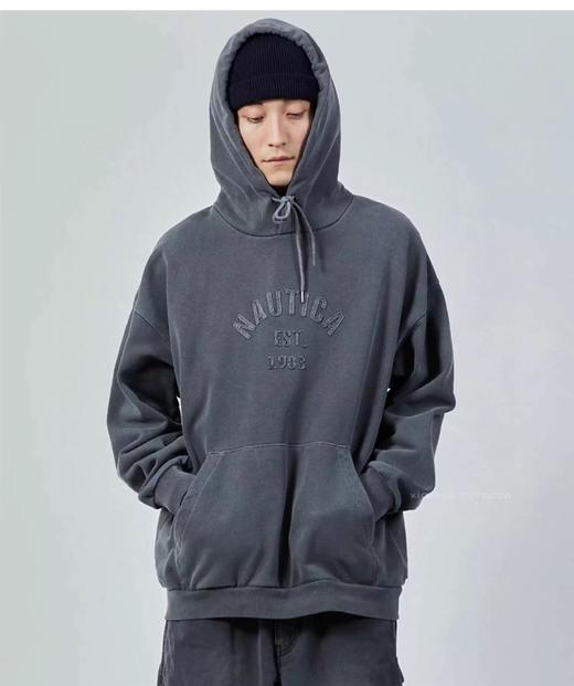 Nautic@ 长骨川 贴布绣水洗做旧 复古连帽卫衣 WY013 商品图0