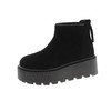 秋冬新款小个子增高马丁靴女舒适百搭后拉链加绒保暖厚底短靴棉靴 商品缩略图4