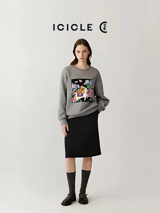 D123025新年系列女装2026春季新款全棉毛圈布卫衣 商品图2