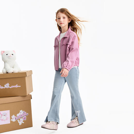 女童夹克外套春季新款安奈儿童装EG615527 商品图6