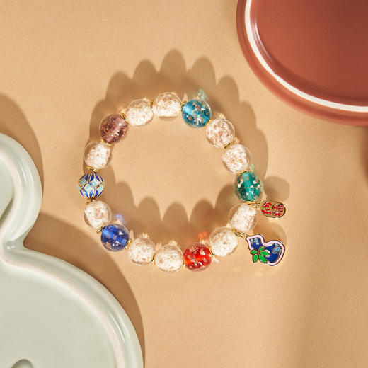 大英博物馆 东方梦境系列 香灰琉璃 景泰蓝葫芦 古法手链 商品图3