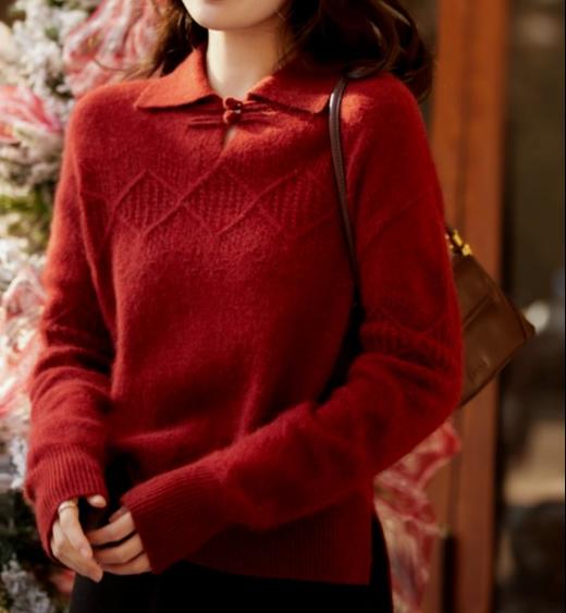 品牌直发 东方美学 新年温婉气质拉满【樱西玛ENXIMANE·新中式国风盘扣绞花毛衣】上身温柔雅致不失时髦感~ 商品图0