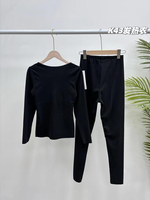 D123007冬季新款女士羊绒蚕丝发热衣套装免穿内衣 商品图4