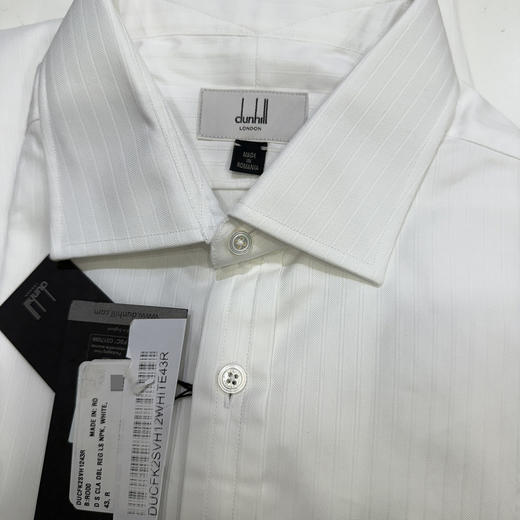 Dunhill/登喜路 男士纯棉透气条纹商务休闲正装长袖衬衫 商品图2