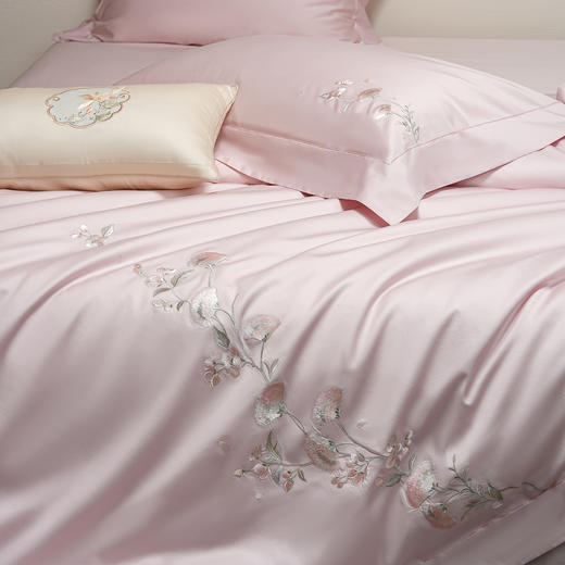 鎏金澳棉四件套 合欢（芭蕾粉） 商品图6