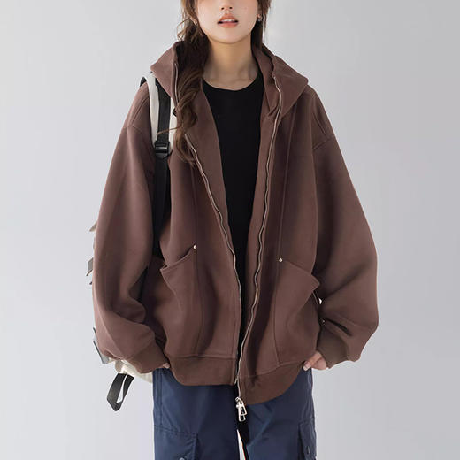 裁缝学苑AS616美式连帽卫衣纸样外套宽松慵懒拉链开衫打版裁剪图纸 商品图4