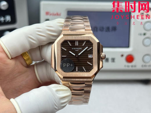 PP+百达翡丽 方形鹦鹉螺 新系列CUBITUS 5821 7128男士腕表 咖啡面 商品图0