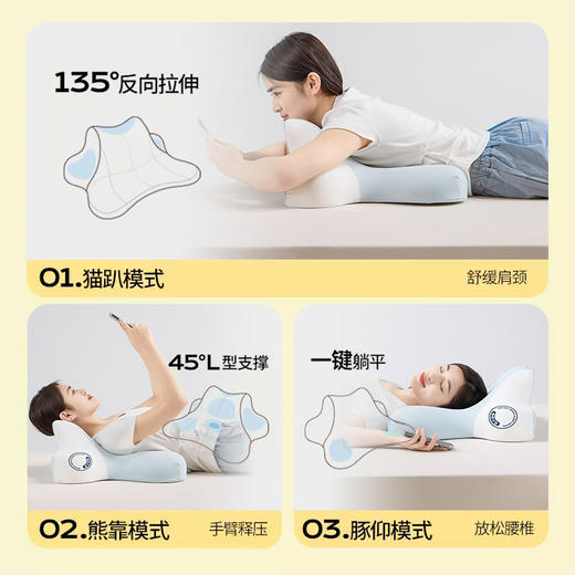 【品牌直发】加倍生活 一体双芯记忆棉枕头枕芯 趴趴枕手机趴睡枕 商品图2