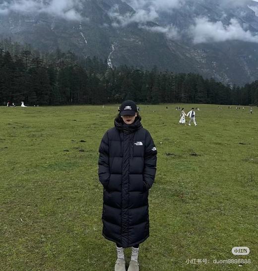 D123028新款上新过膝长款连帽秋冬情侣面包羽绒服 商品图1