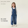 马克珍妮爱心满满女童纯棉牛仔背带裤2026年春装新款560112 商品缩略图0