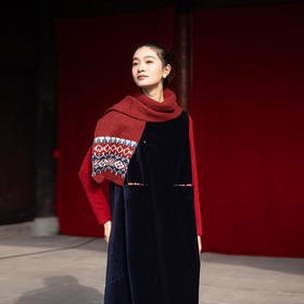 绽放014朵/棉平绒灯芯绒方领盘扣双层背心裙文艺叠穿无袖连衣裙女