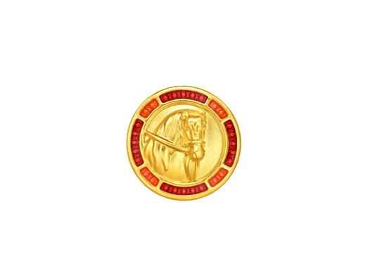 2楼周大福荟馆故宫系列马到成功足金黄金转运珠吊坠 商品图0