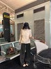 D123003女款轻便又保暖小马刺绣排骨羽绒马甲米白色马甲 商品缩略图6