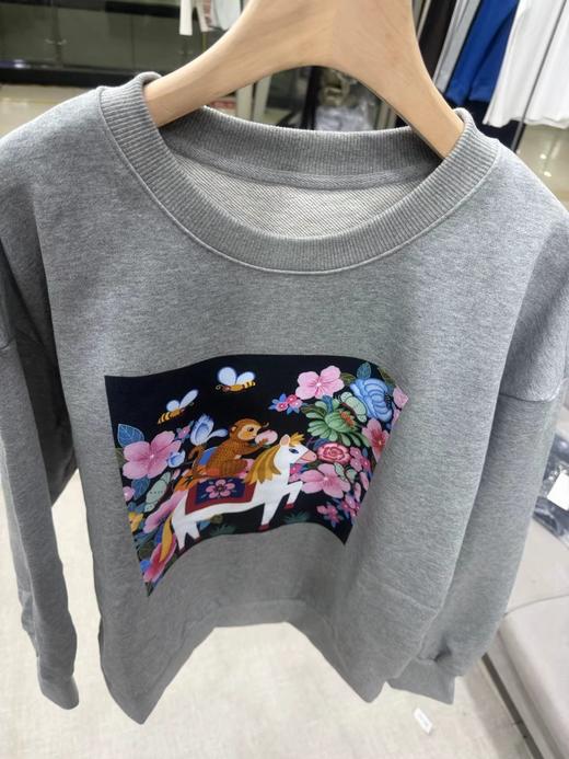 D123025新年系列女装2026春季新款全棉毛圈布卫衣 商品图8