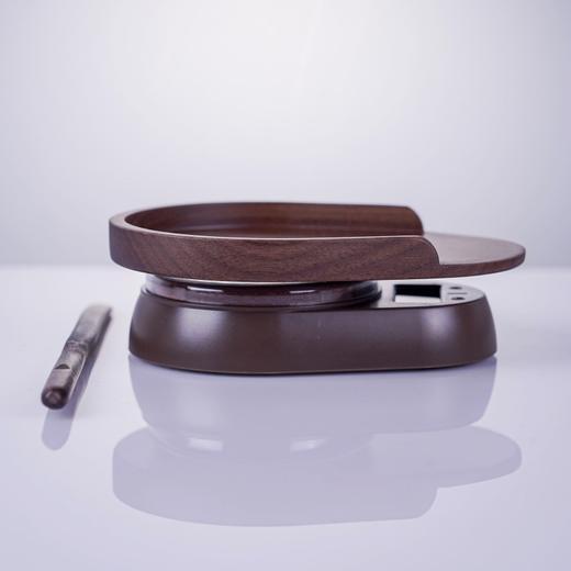 高精度胡桃木电子茶秤 送茶则茶拨 称重范围0~500g 商品图2