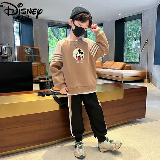 迪士尼男童加绒卫衣2024新款儿童上衣冬季一体绒加厚冬装大童衣服 商品图3