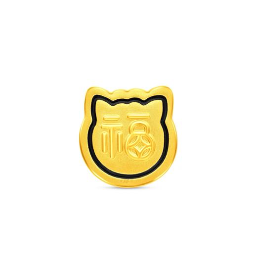 2楼周大福荟馆周大福十二生肖萌趣Q版简笔画足金黄金转运珠吊坠（不含皮绳） 商品图1